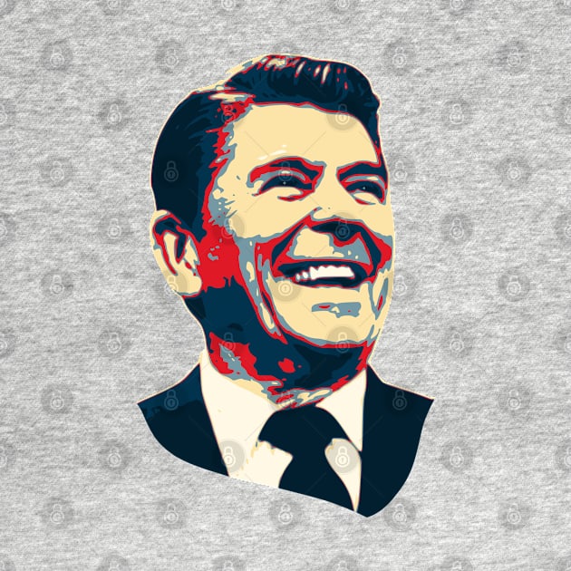 Ronald Reagan Happy Pop Art by Nerd_art